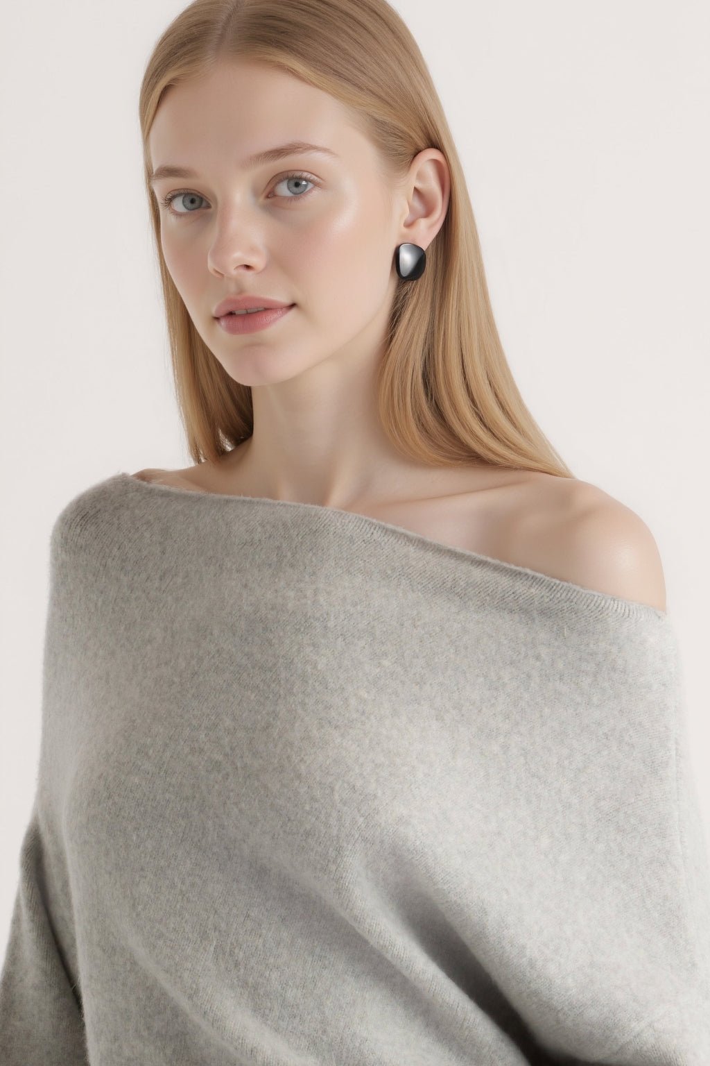 Off-Shoulder Knit Sweater