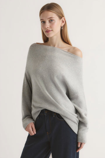Off-Shoulder Knit Sweater