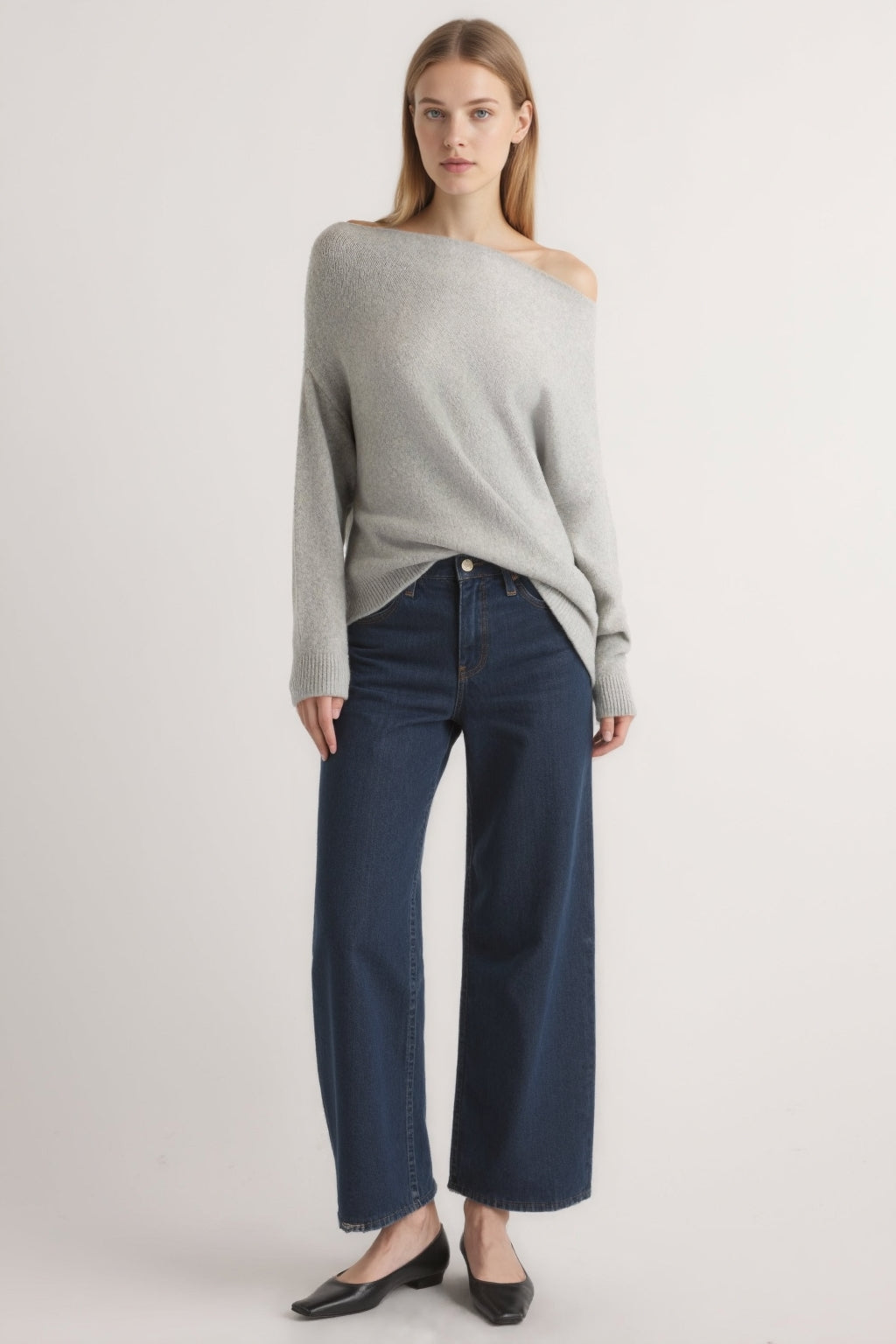 Off-Shoulder Knit Sweater