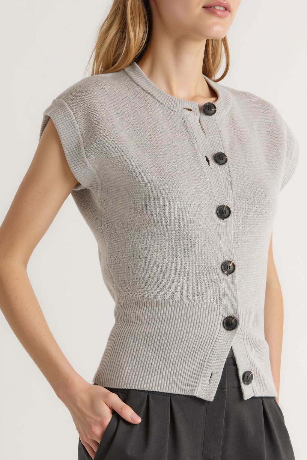Button Knit Vest