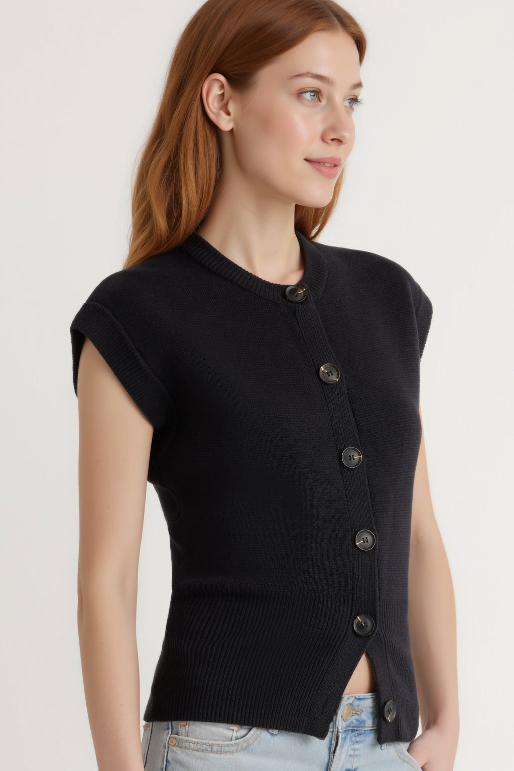 Button Knit Vest