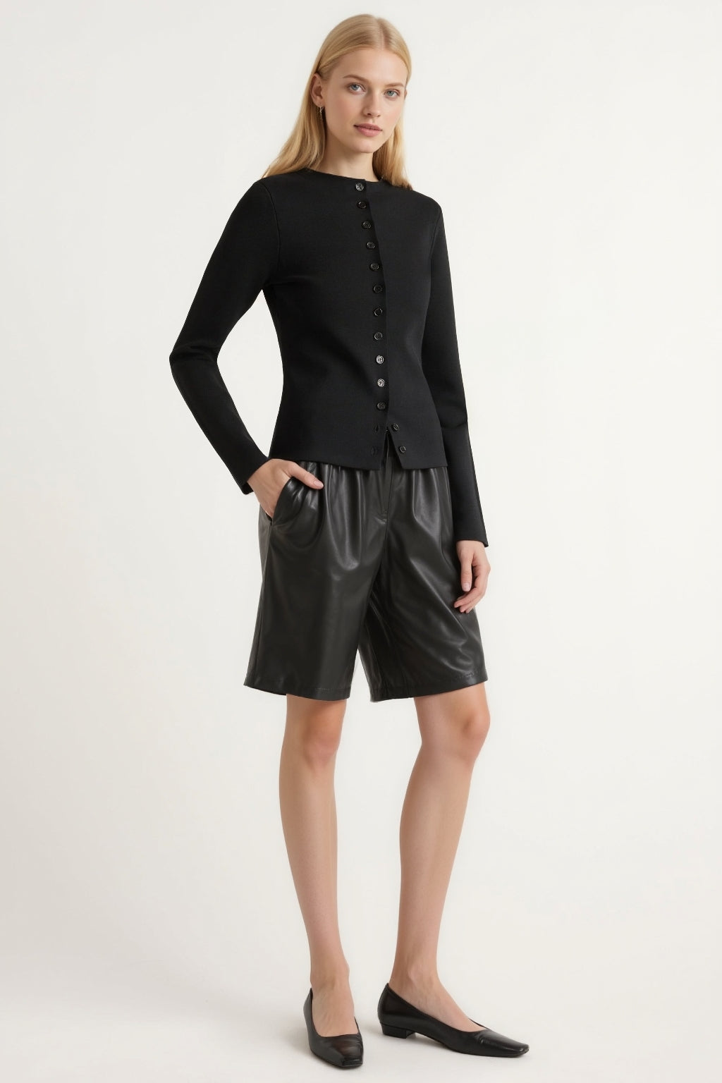 Liora Milano-Stitch Button Sweater