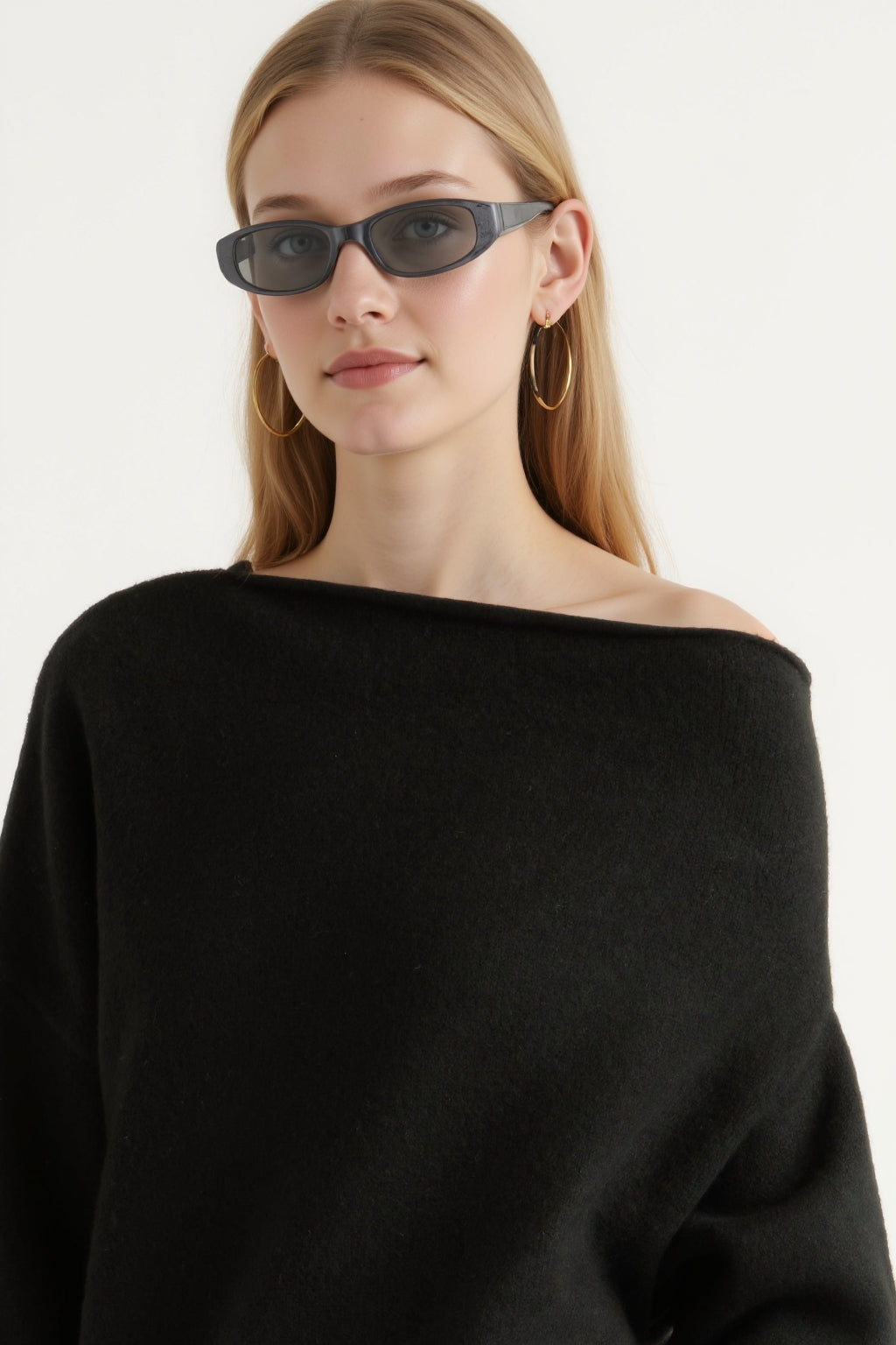 Off-Shoulder Knit Sweater