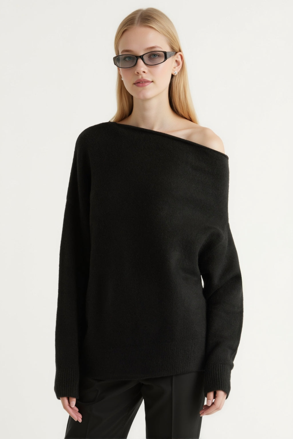 Off-Shoulder Knit Sweater