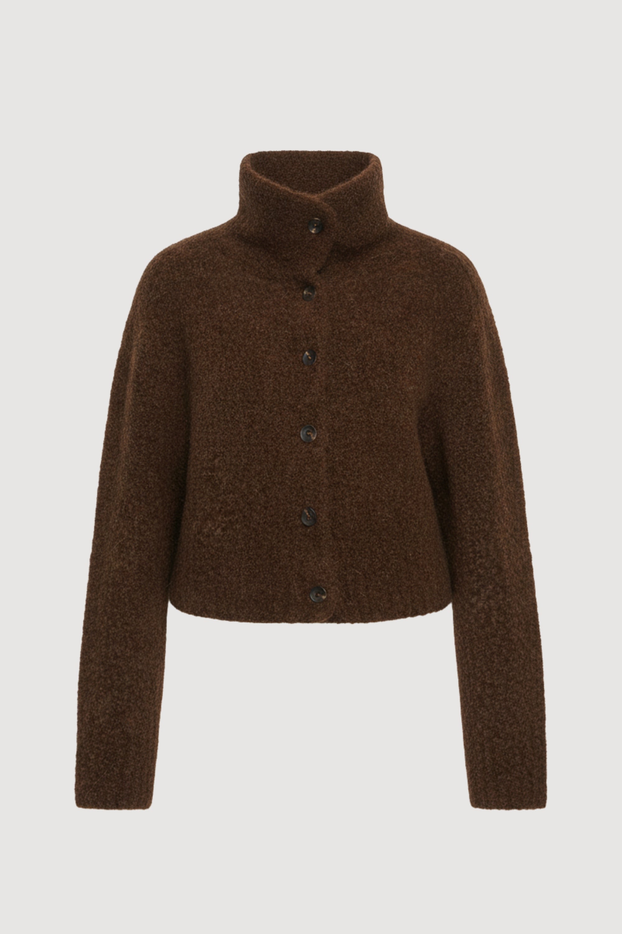 Fuzzy Alpaca-Wool Cardigan