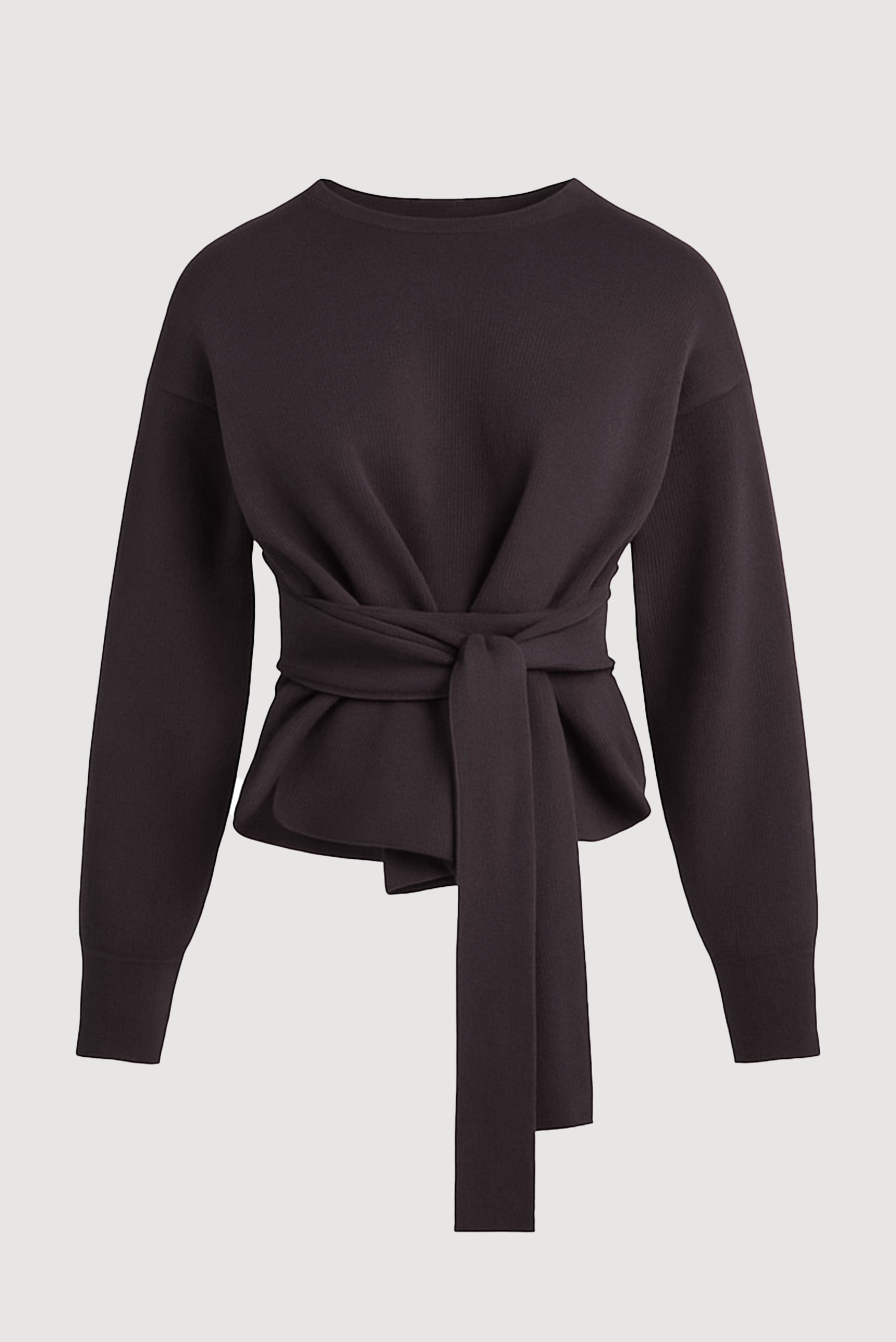 Tie-Front Knit Sweater