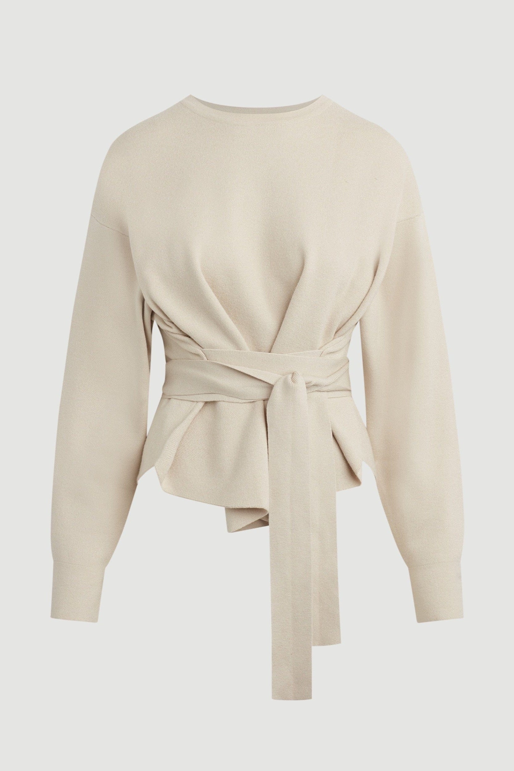 Tie-Front Knit Sweater