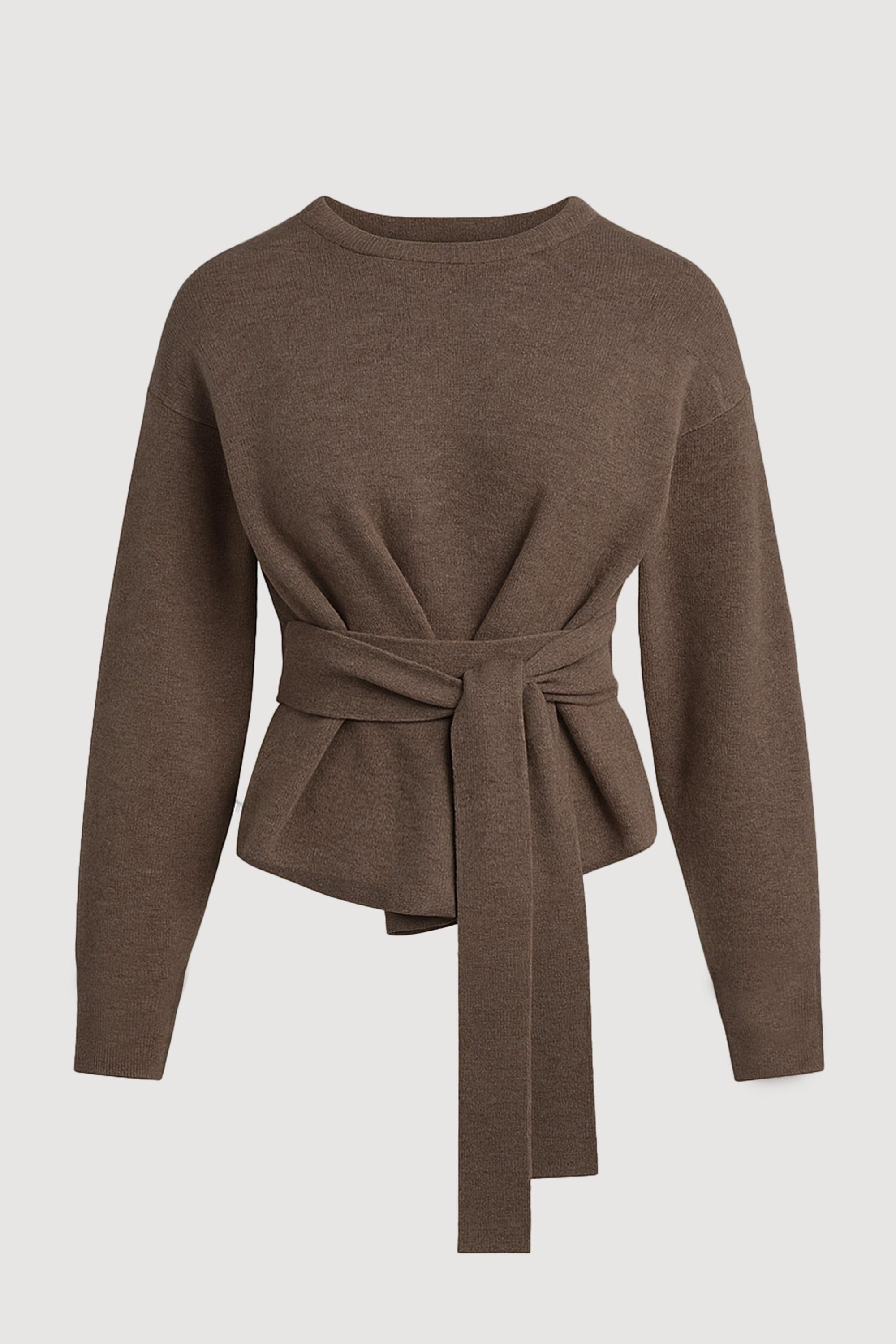 Tie-Front Knit Sweater