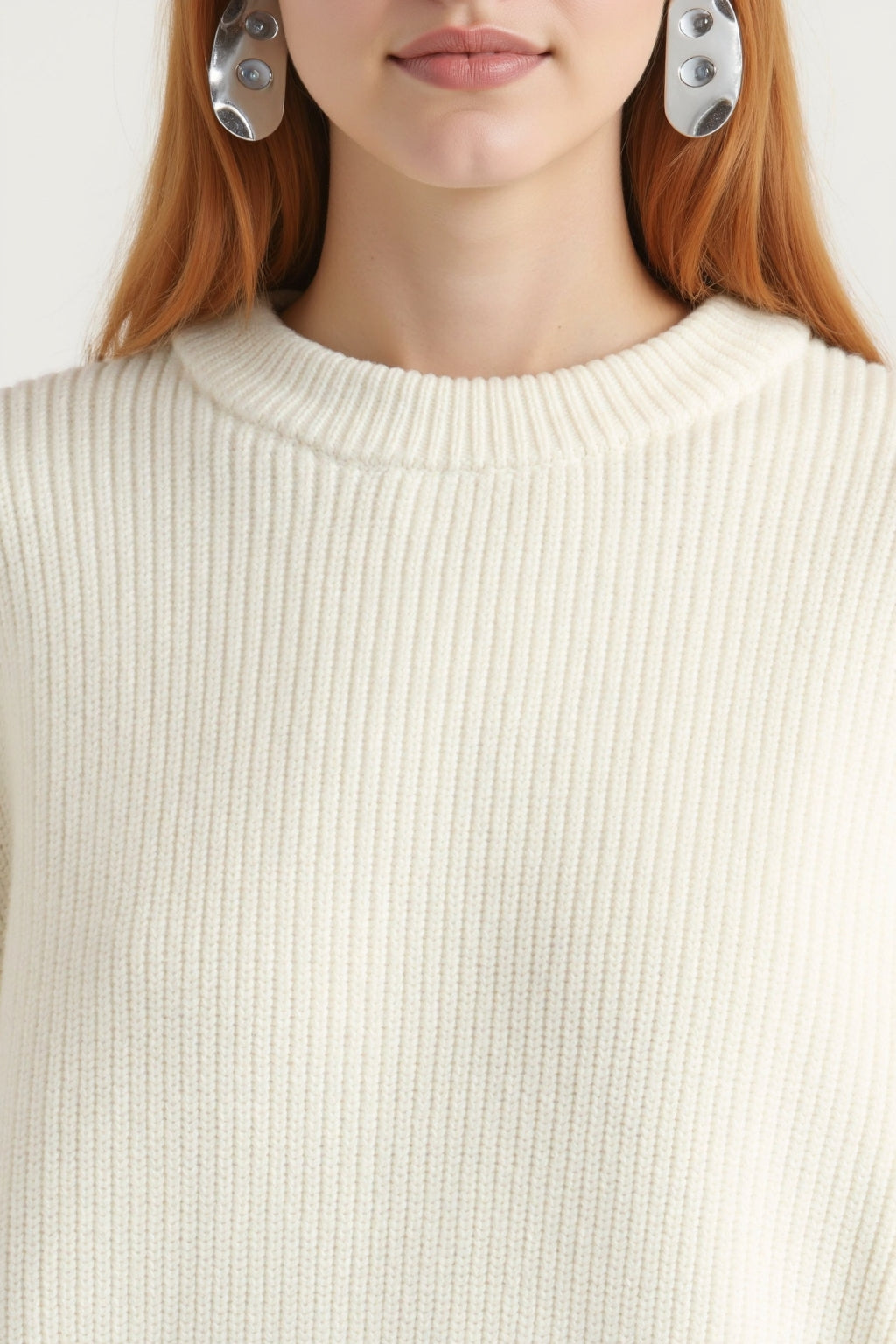 Organic Cotton Zip-Detail Knit Sweater