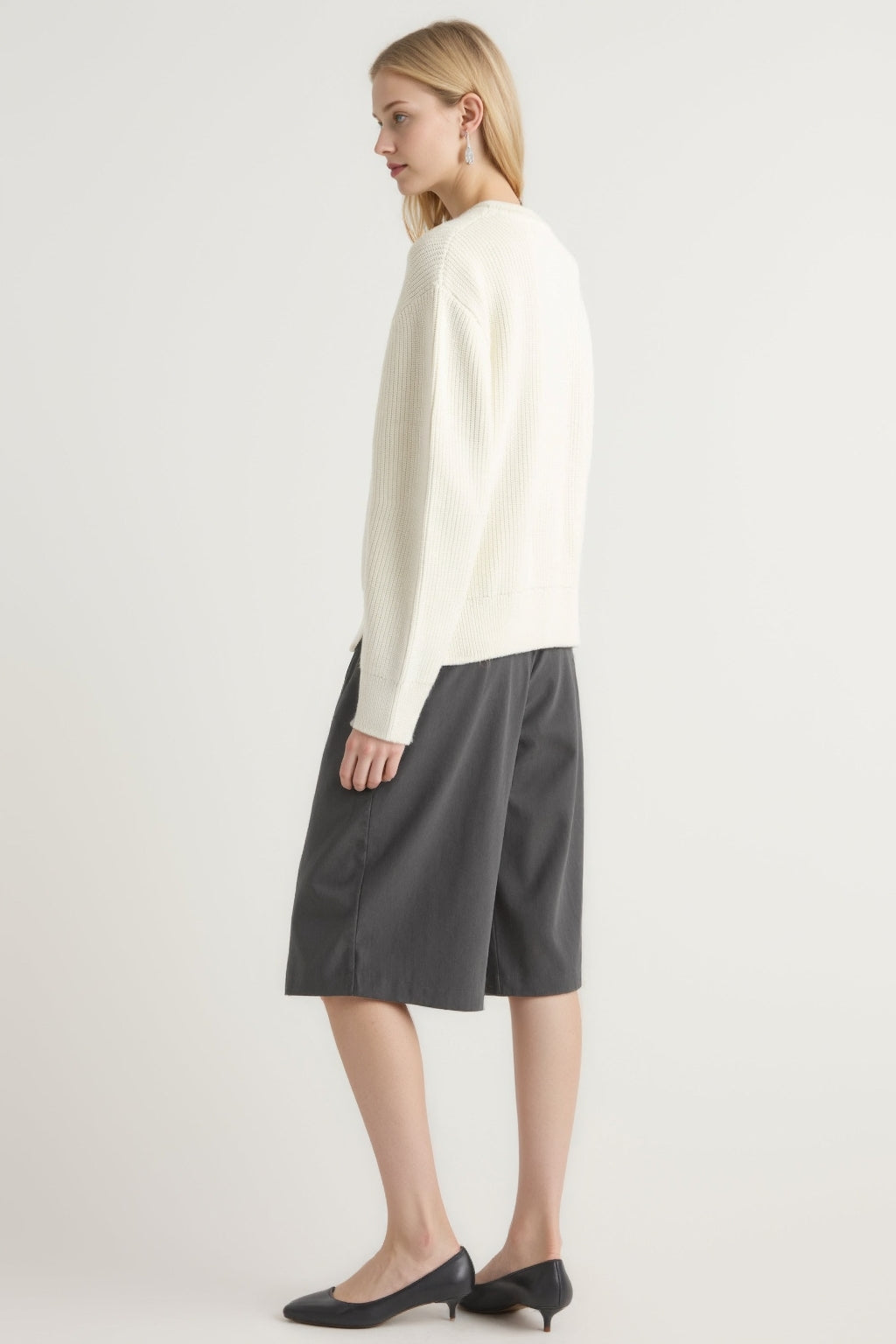 Organic Cotton Zip-Detail Knit Sweater