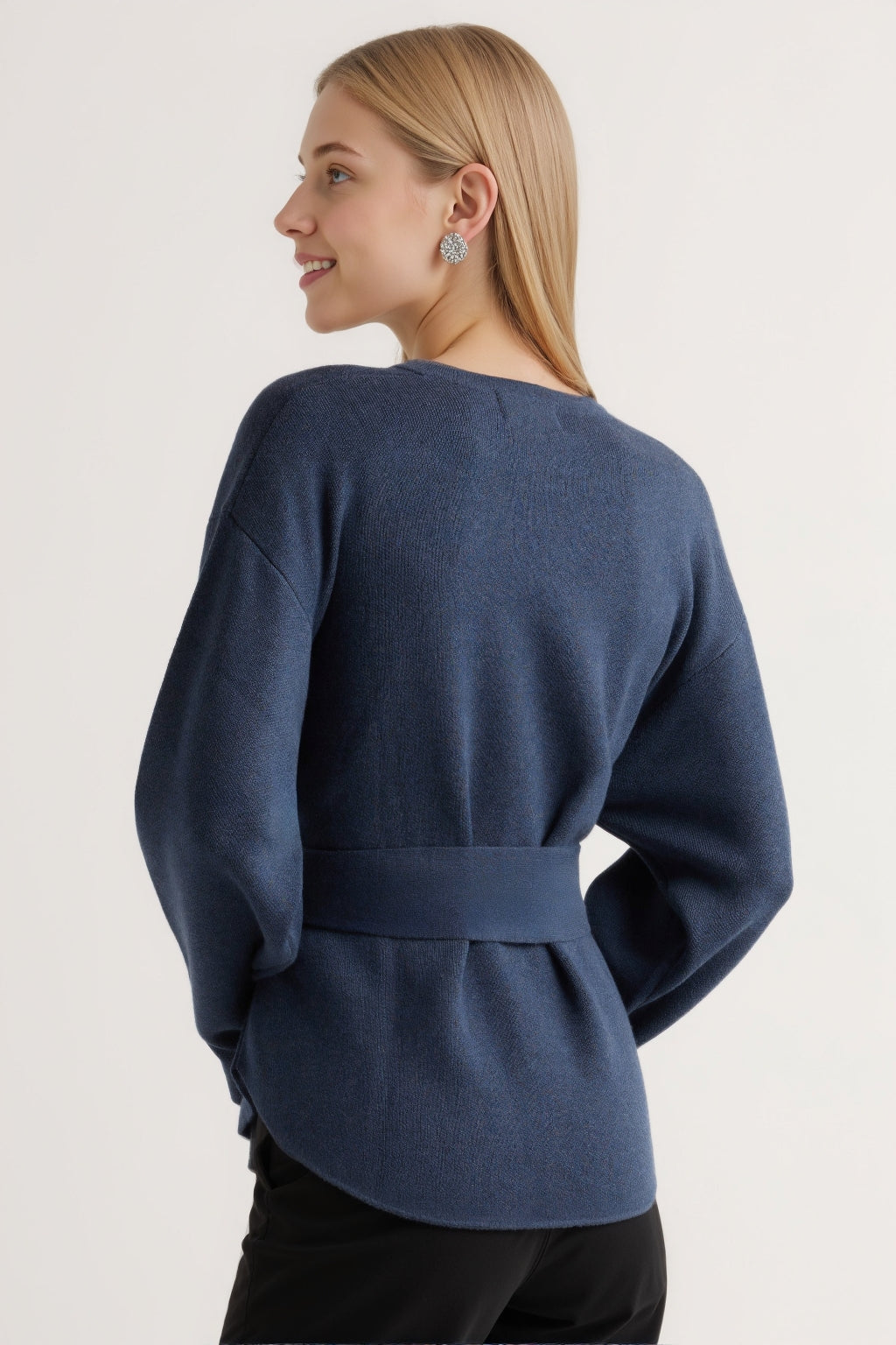 Tie-Front Knit Sweater